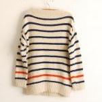 Blue Pullover Navy Anchor Stripe Mohair Sweater